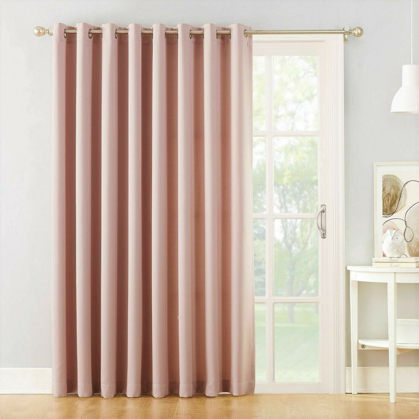 K100 THERMAL LIGHT PINK BLACKOUT PANEL 1PC PATIO DOOR WINDOW CURTAIN