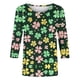 thumbnail image 5 of TaTaai Fashion Women's Printed Round Neck 3/4 Sleeve T-shirt Fashionable Blouse Tops Gift, 5 of 5