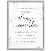 Stupell Industries Always Follow Your Heart Phrase Country Home Charm Graphic Art Gray Framed Art Print Wall Art, 16x20, by Jennifer Pugh