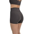 thumbnail image 4 of YITTY Active Women's UltraLuxe High Waist Biker Shorts – 3''/6'' Squat Proof, Tummy Control, Compression, Onyx, XXL/1X, 3", 4 of 7