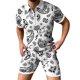 thumbnail image 1 of Retro 3D Printing Zipper Hombres Primavera y otoño Camiseta Traje Traje deportivo Pompotops oipoqjl44919, 1 of 5
