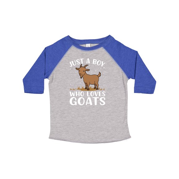 Inktastic Just a Boy Who Loves Goats Boys Toddler T-Shirt