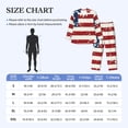 thumbnail image 4 of Honeii Vintage American Flag Pattern Mens Pajamas Set,2pcs Men's Lounge Long Sleeve Sleep Shirt and Pajama Bottoms Sleepwear Set,Mens Pjs Sets-XX-Large, 4 of 7