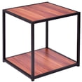 thumbnail image 2 of Gymax 20'' Metal Square Side/End Table Sofa Coffee Tea Stand Bottom W/2 Tier Shelf, 2 of 10