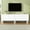 White, variant on TV Stand for TVs up to 75", Wavy Door Media Console with 4 Adjustable Shelves, Modern TV Cabinet with Cable Management Holes, Solid MDF Entertainment Center for Living Room, White