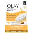 thumbnail image 1 of Olay Ultra Moisture Shea Butter Beauty Bar with Vitamin B3 Complex, 8 Bars, 1 of 10
