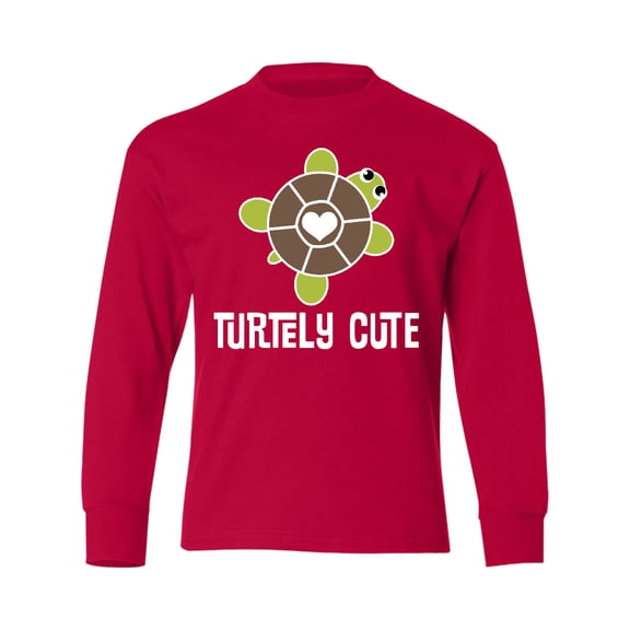 Inktastic Turtley Cute Girl Turtle Long Sleeve Youth T-Shirt