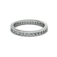 thumbnail image 3 of TriJewels 0.75 ctw Round Lab Grown Diamond (2.00 mm) Eternity Band in 10K White Gold, 3 of 6