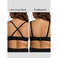 thumbnail image 4 of Deyllo Women Lace Bra Sheer Balconette Bralette See-Through Bras Embroidered Unlined Underwire Support Black Bras Clothes Size 38DD, 4 of 6