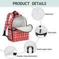 thumbnail image 2 of Dog Paw Print Red Pattern Cute School Backpack Bag for School with Padded Back and Adjustable Shoulder Straps 15.25"x11.5"x5.25", 2 of 3