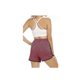 thumbnail image 4 of Pantalones cortos de entrenamiento de fitness para correr con cintura acogedora para mujer con bolsillos Zhivalor HMHZ840-12, 4 of 5