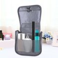thumbnail image 4 of Bolsa de maquillaje con gancho para colgar, para cosméticos y artículos diversos, organizador de artículos de tocador de viaje gris, 4 of 8