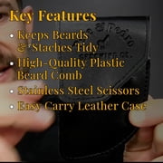 Pete & Pedro Beard Care & Mustache Comb + Stainless Steel Scissors Kit