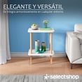 thumbnail image 3 of Mesa Centro Minimalista Madera Lateral Doble Repisa 40cm Gris, 3 of 6