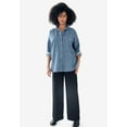thumbnail image 4 of Ellos Women's Oversized Button-Front Denim Shirt, 4 of 5