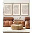 thumbnail image 6 of Drsoum Vintage Flower Wall Decor 16x24in3pcs Natural Framed Minimalist Floral Artwork Ready to Hang Hallway Home Office, 6 of 6