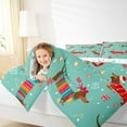 thumbnail image 4 of Feelyou Brown Dachshund Child Bedding Comforter Set, Kawaii Christmas Animal Twin Comforter Sets, Cartoon Bowknot Bell Reversible Bedding Set, Microfiber Bedroom Decor, 2pcs, 4 of 8