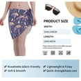thumbnail image 4 of Wukai Floral Hippie Mushrooms Women’s Short Sarongs Beach Wrap Bikini Bottom Short Skirt Chiffon Scarf for Swimwear, 4 of 4