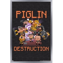 Minecraft: Legends - Piglin Destruction Wall Poster, 22.375" x 34" Framed