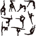 thumbnail image 3 of Pegatinas de pared de gimnasia para niñas, calcomanías de pared de vinilo con postura gimnástica, decoración artística, despegar y pegar, decoraciones artísticas DIY, 3 of 9