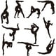 thumbnail image 3 of Pegatinas de pared de gimnasia para niñas, calcomanías de pared de vinilo con postura gimnástica, decoración artística, despegar y pegar, decoraciones artísticas DIY, 3 of 9