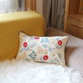 thumbnail image 5 of Funda de almohada 100% algodón, funda de almohada bordada con flores rústicas, sofá de sala de estar, cojín bordado de cuero sin alma para almuerzo, almohada de ventana de bahía, algodón de alta dens JAMW Sencillez, 5 of 5