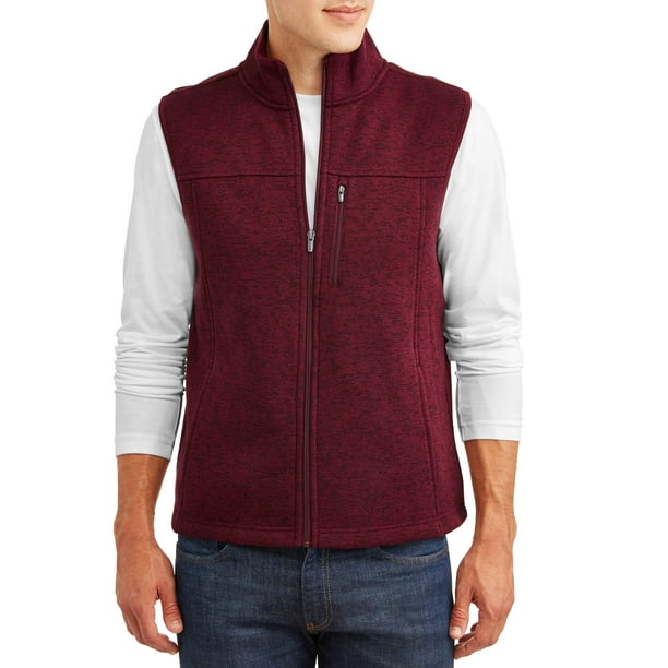 Men's Sweater Fleece Vest, up to Size 5XL