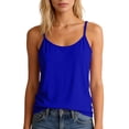 thumbnail image 2 of Women's Adjustable Spaghetti Strap Cami Tank Top Cropped Stretchy Basic Layering Casual Summer Daily Tops 2026, XL, 2 of 6