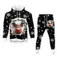 thumbnail image 5 of Men's Christmas Printed Festive With Lined Graphic Sweater Matching Pants Holiday Season Black 3XL, 5 of 8