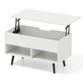thumbnail image 2 of Costway 31.5" Lift Top CoffeeTable ModernTable with Hidden Compartment Wood Legs For Home White, 2 of 10