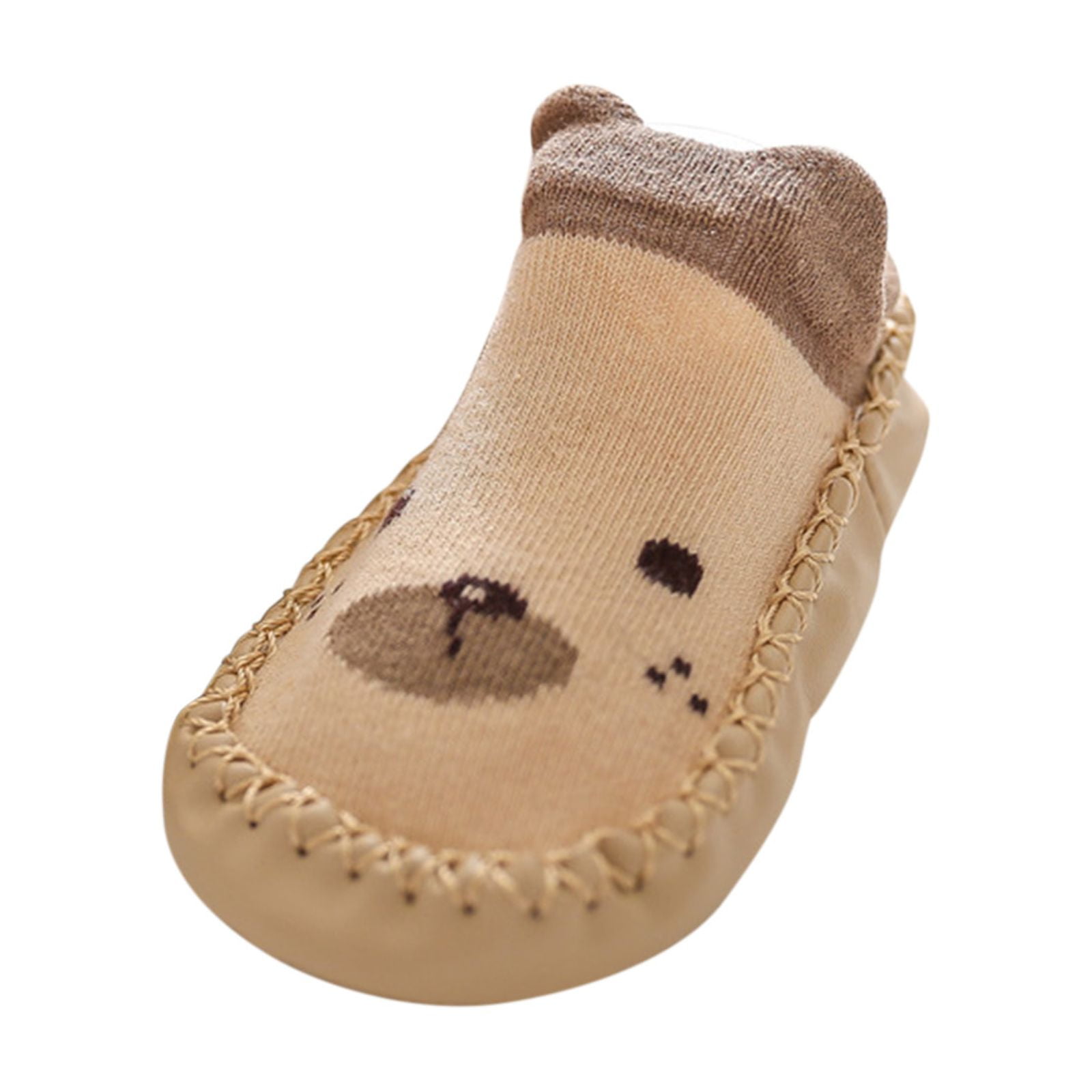 eczipvz Toddler Shoes Non Slip Baby Floor Kids Cartoon Walking First The Boys Shoes Socks Shoes Girls Baby Shoes Hard Sole Shoes for Baby Girl Khaki