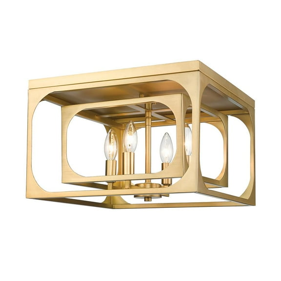 4 Light Flush Mount In Transitional Style-6.5 Inches Tall And 20 Inches Wide-Brushed Nickel Finish Z-Lite 491F4-Bn