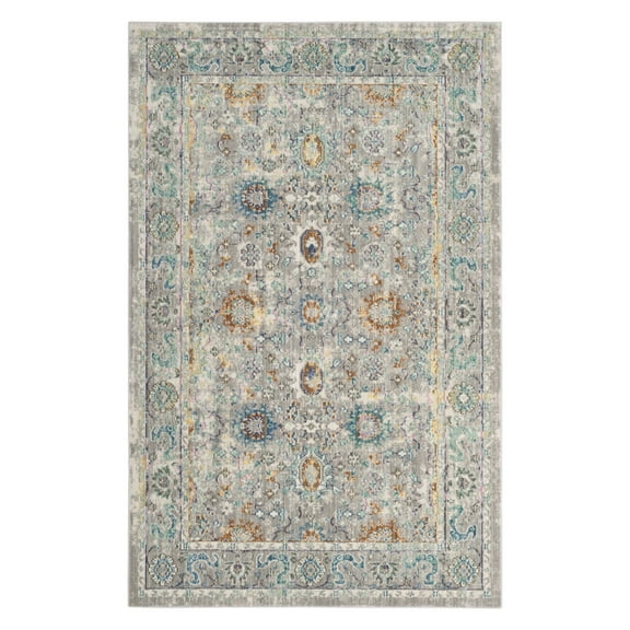 Safavieh Mystique Firuza Oriental Polyester Rug 6' x 9' 6' x 9', 8' Round Indoor Living Room, Bedroom, Dining Room Rectangle
