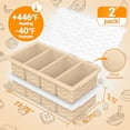 thumbnail image 2 of Silicone Freezer Tray for Soup with Lid – 1-Cup Soup Container Cube Style Ice Cube Trays for Freezer, Meal Prep & Food Storage, Freeze 250mL/125mL Portions – 2 Pack Walnut Brown, 2 of 6