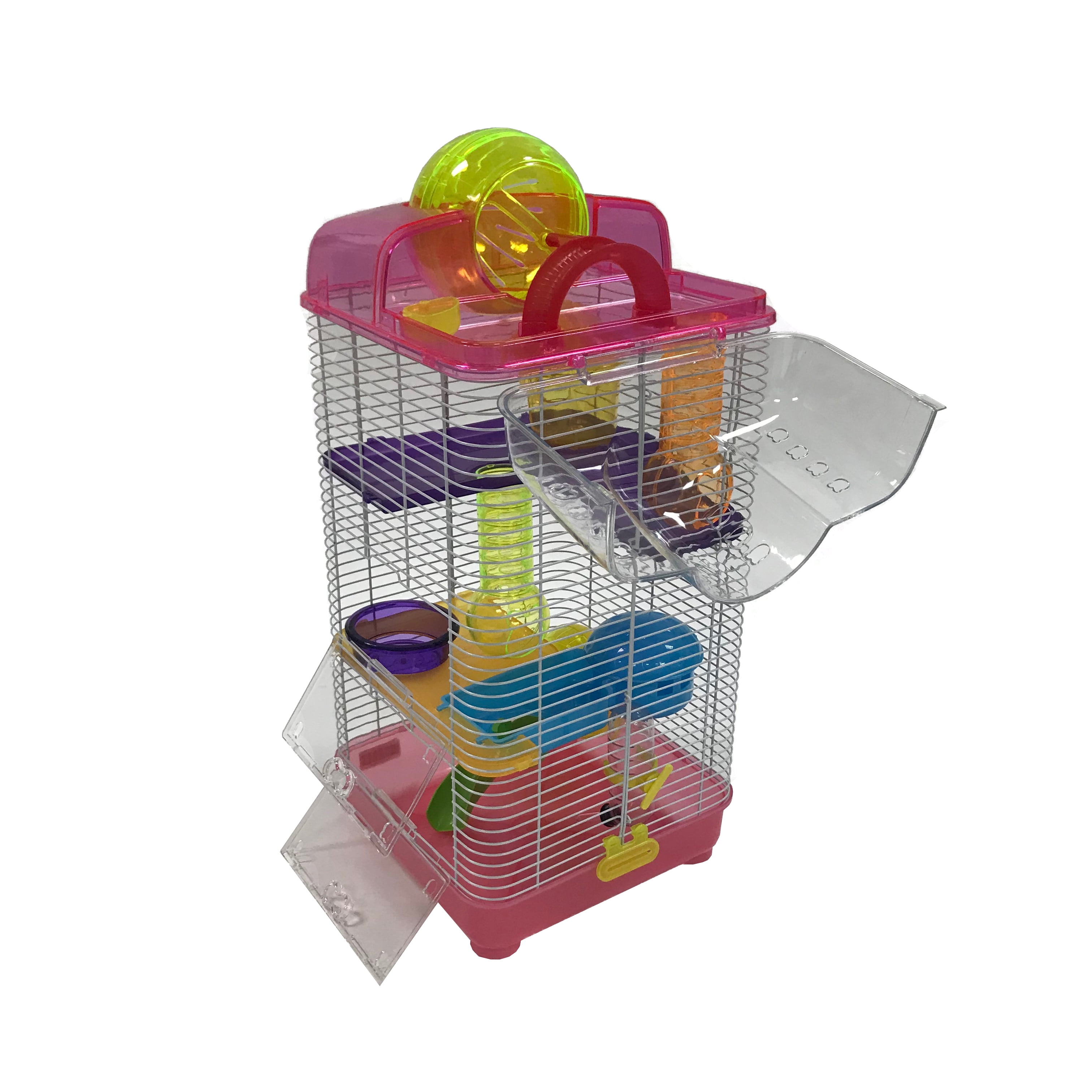 YML H3030PK 3 Level Clear Plastic Dwarf Hamster Mice Cage with