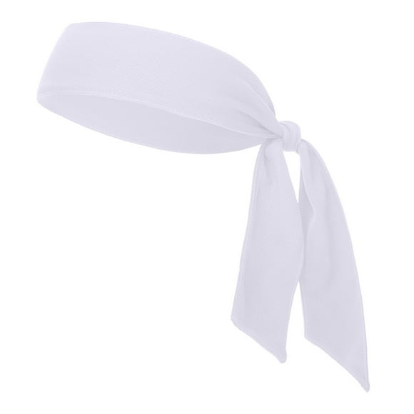 GOGO Head Tie, Tie Back Mesh Headband, Tennis Head Band - White