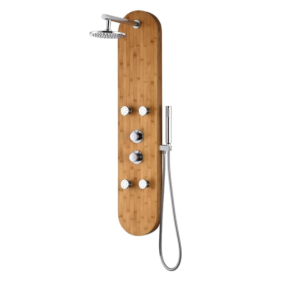 Anzzi Sp-Az8102 Mansion Thermostatic And Pressure Balanced Oval Shower Panel - Natural