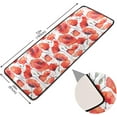 thumbnail image 2 of Dreamtimes Wild Red Poppy Hallway Runner Rug 2'x6' Kitchen Rug with Rubber Backing Watercolor Flowers Non Slip Entryway Rug Runner Washable Soft Area Rug for Hallway Bedroom Kitchen Decor, 2 of 6