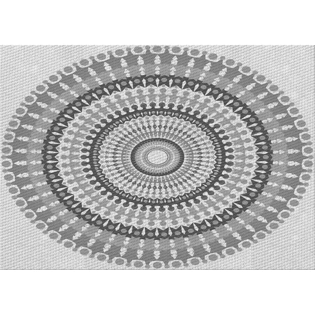 Ahgly Company Machine Washable Indoor Rectangle Transitional Platinum Gray Area Rugs, 5' x 8'