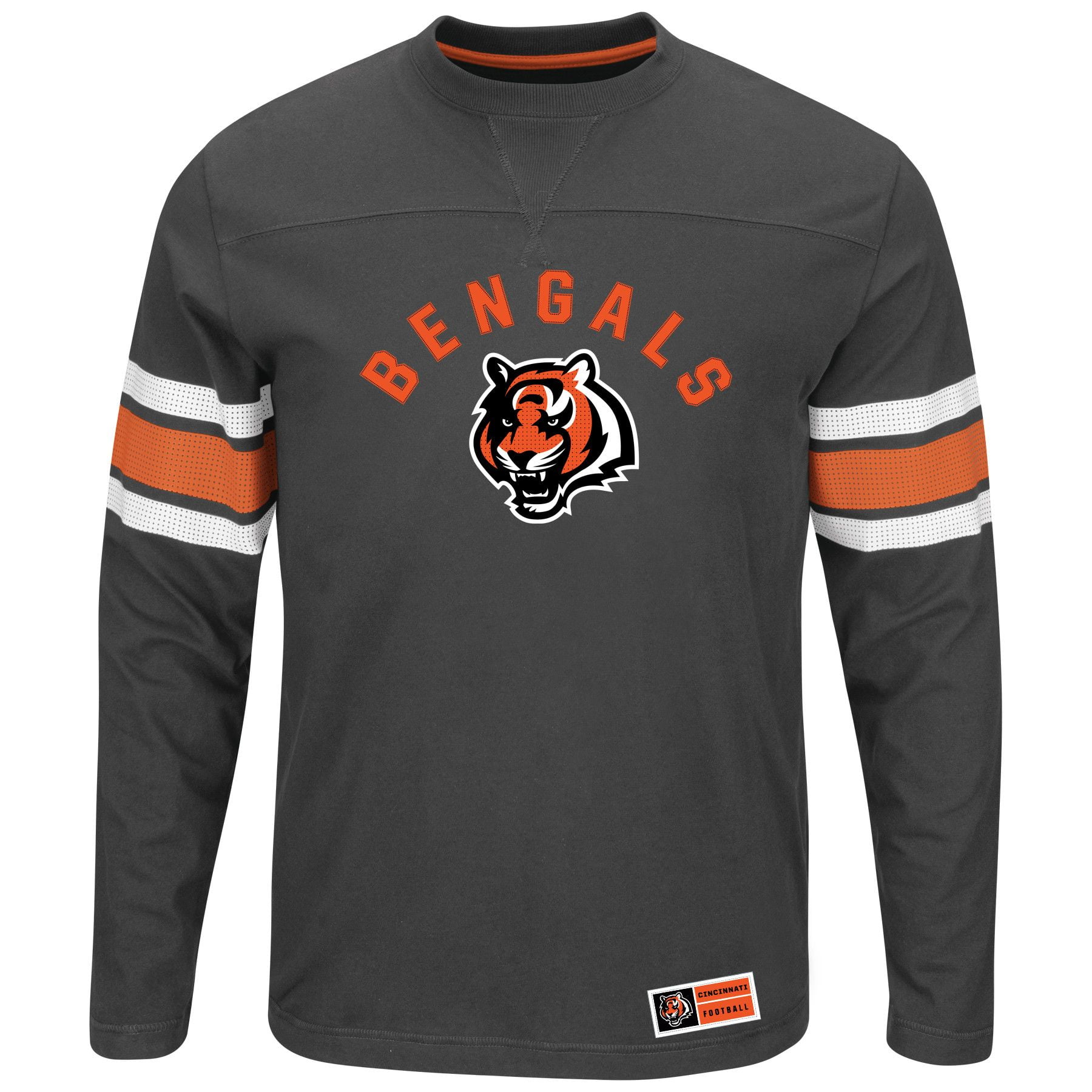 Cincinnati Bengals Power Hit Long Sleeve NFL TShirt With Felt Applique