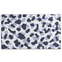 Blue and Dark Blue Leopard Pattern Door Rugs,Washable Non Slip Door Mats Indoor,Decorative Door Mats,Entry Mat Indoor for Entrance,Bedroom,Kitchen,Bathroom,17"x30"