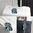 thumbnail image 6 of Zebra Square PU Leather Luggage Tags, 2 Pack, with Privacy Cover and Stainless Steel Ring - Suitable for Travel, Backpack, Handbag - Bag Tags, Handbag Tags, 6 of 7