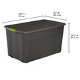 thumbnail image 2 of Sterilite 45 Gallon Plastic Stackable Storage Tote w/ Lid & Wheels, 12 Pack, 2 of 7