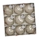 thumbnail image 3 of 9 piezas de bolas navideñas decorativas para el hogar hechas a mano con purpurina navideña Beige, 3 of 8