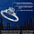 thumbnail image 2 of Gem Stone King 14K White Gold Cassiopeia Mystic Topaz and White Lab Grown Diamond Engagement Ring for Women | 2.20 Cttw | Oval 9X7MM | Gemstone November Birthstone | Size 8, 2 of 6
