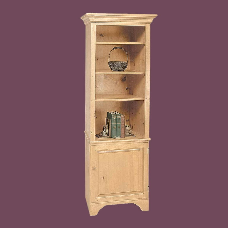 Unfinished 2024 pine bookcase