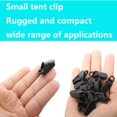 thumbnail image 2 of 25 unids/bolsa Clips negros para tienda, abrazaderas para toldos a prueba de viento, Clip para toldos de cuerda de viento de plástico, tienda de campaña segura para exteriores, 2 of 5