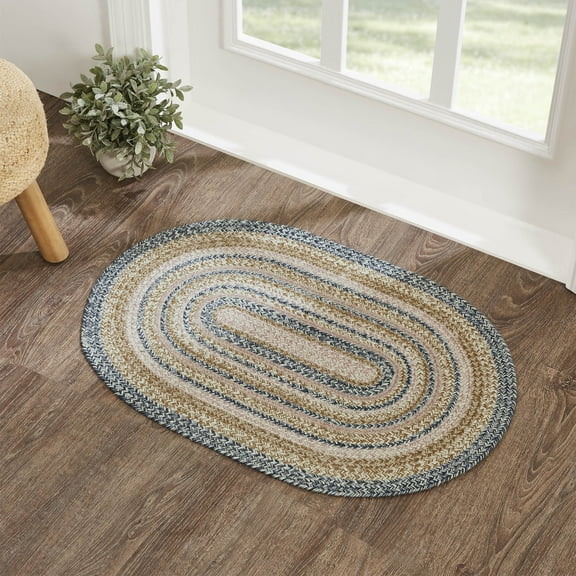 VHC Brands Kaila Jute Rug Oval w/Pad 24x36