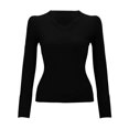 thumbnail image 5 of IMENGL Wool core spun yarn knit sweater, Black L, Size M-2XL, 5 of 5