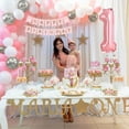 thumbnail image 3 of 1st Birthday Party Supplies and Pink Decorations for Girls 42 pc Balloon Decorations, 3 of 8